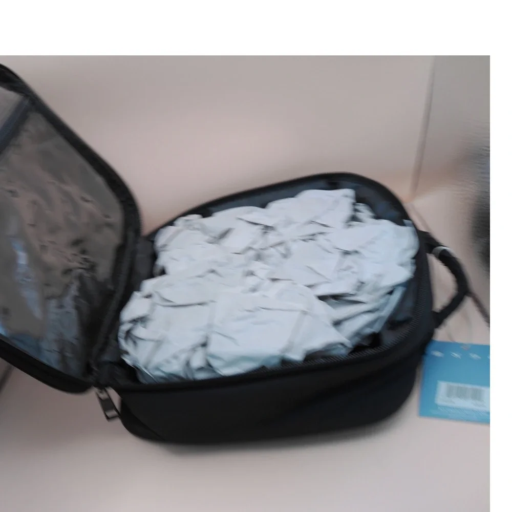 Mine My Belongings Quilted Travel Organizer Toiletry Bag Black NWT Luxe